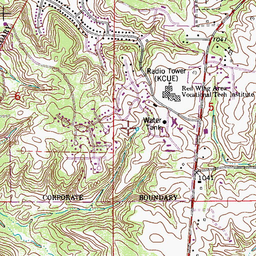 Topographic Map of Hi Park Playground, MN
