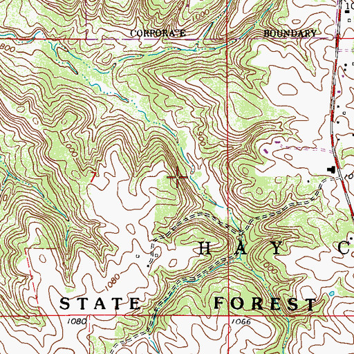 Topographic Map of Central Park, MN