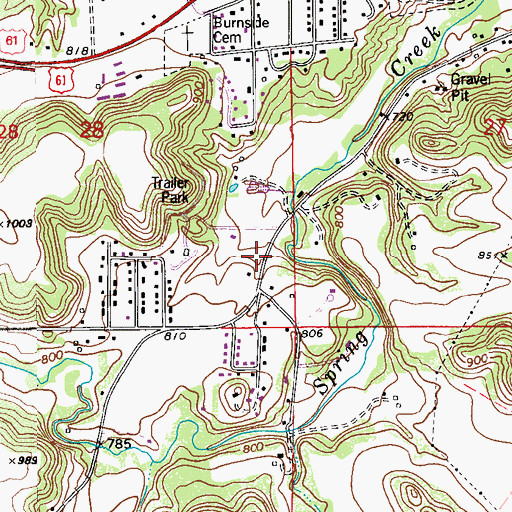 Topographic Map of Spring Creek Park, MN
