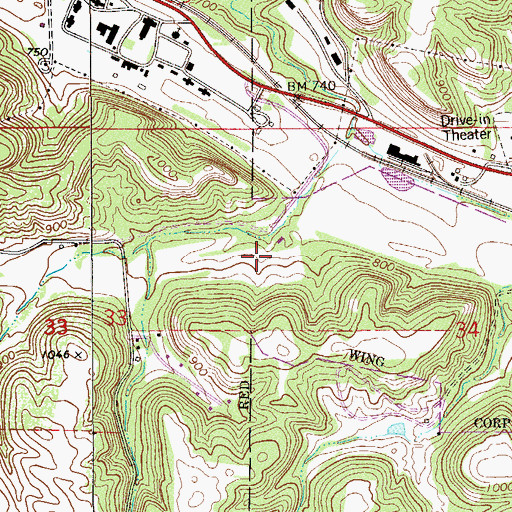 Topographic Map of Mississippi National Golf Links, MN