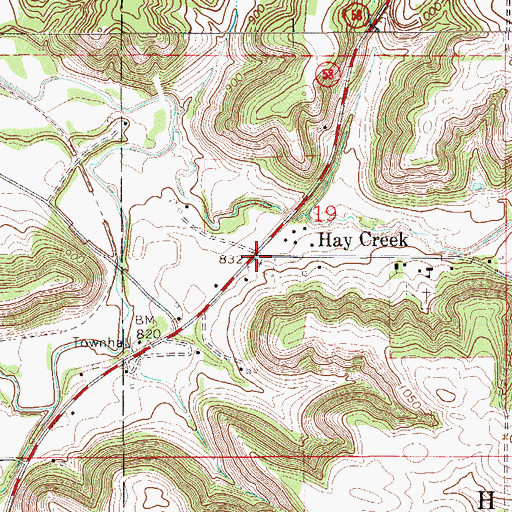 Topographic Map of Haycreek Post Office (historical), MN