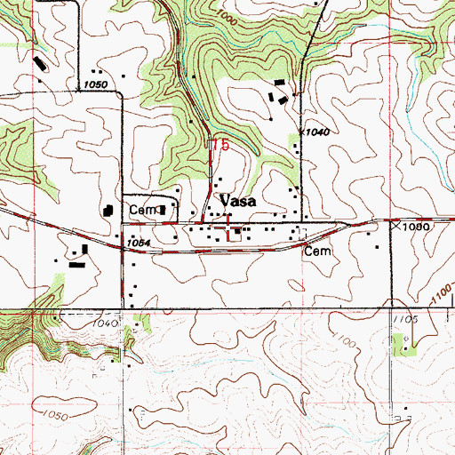 Topographic Map of Vasa Museum, MN