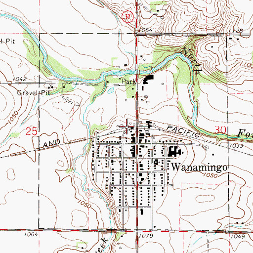 Topographic Map of Wanamingo (historical), MN