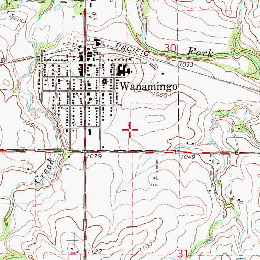 Topographic Map of Wanamingo Four Square Church, MN