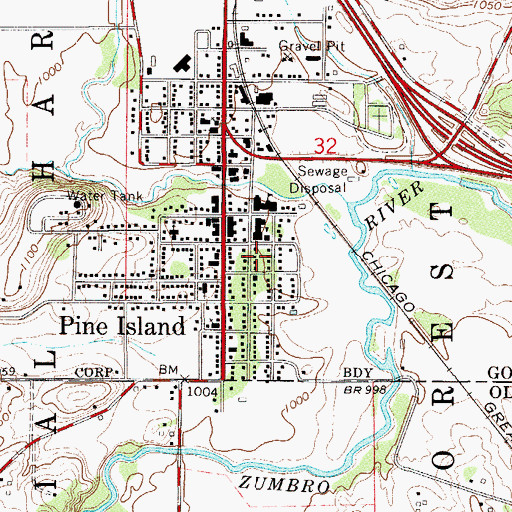 Topographic Map of Van Horn Library, MN