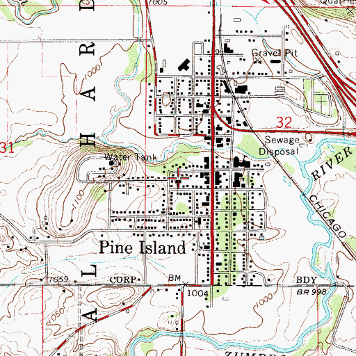 Topographic Map of Saint Paul's Lutheran Church, MN
