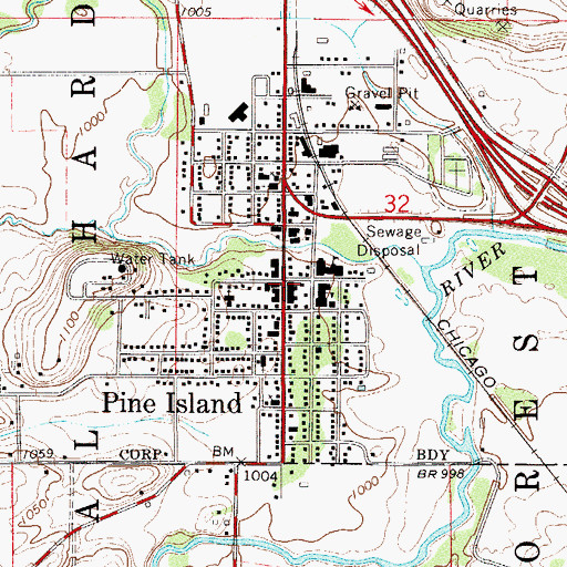 Topographic Map of Olmsted Medical Center, MN