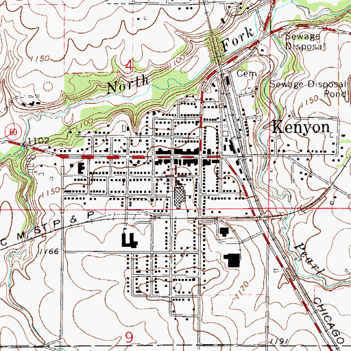 Topographic Map of Saint John's United Church of Christ, MN