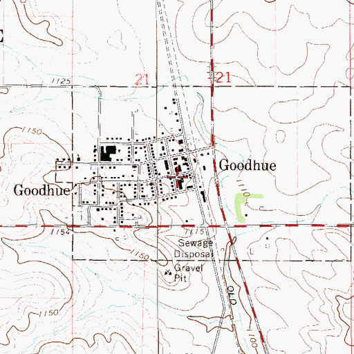Topographic Map of Saint Mary's Catholic Church, MN
