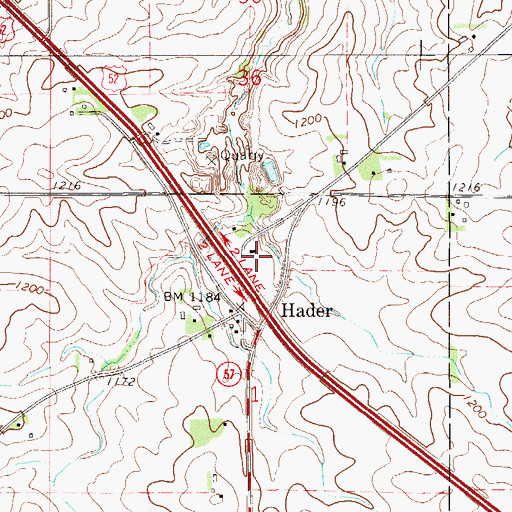 Topographic Map of Nazareth Lutheran Church, MN