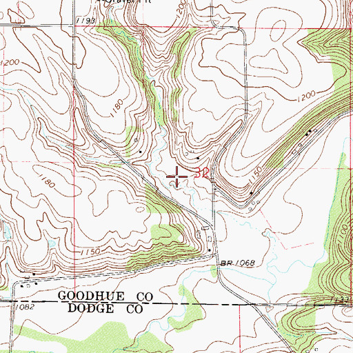 Topographic Map of Andrist Cemetery (historical), MN