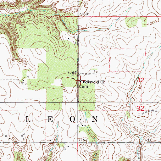 Topographic Map of Eidsvold Cemetery, MN