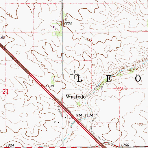Topographic Map of Old Cemetery, MN