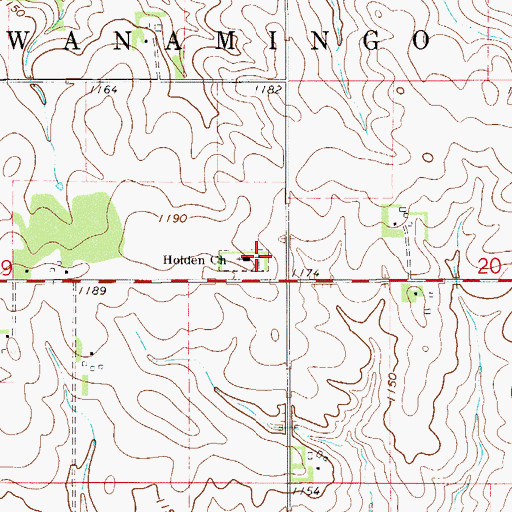 Topographic Map of Holden Norwegian Lutheran Cemetery, MN