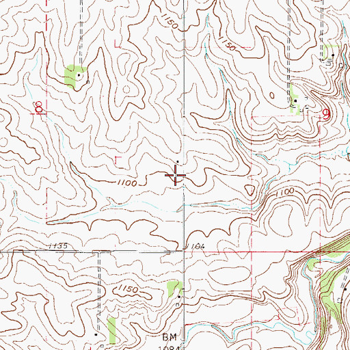 Topographic Map of German Methodist Episcopal Cemetery, MN