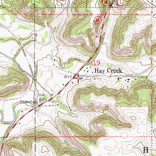 Topographic Map of German Methodist Episcopal Cemetery, MN