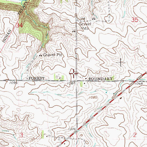 Topographic Map of German Evangelical Cemetery, MN