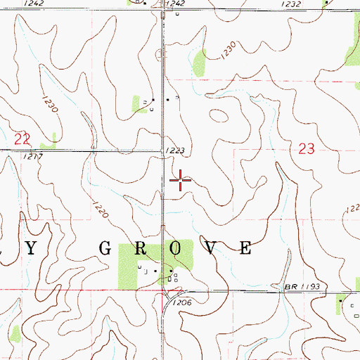Topographic Map of Comstock Cemetery, MN