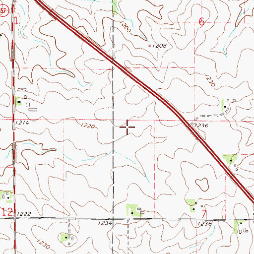 Topographic Map of Minneola German Methodist Cemetery, MN