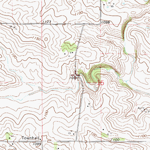 Topographic Map of Zumbrota East Cemetery, MN