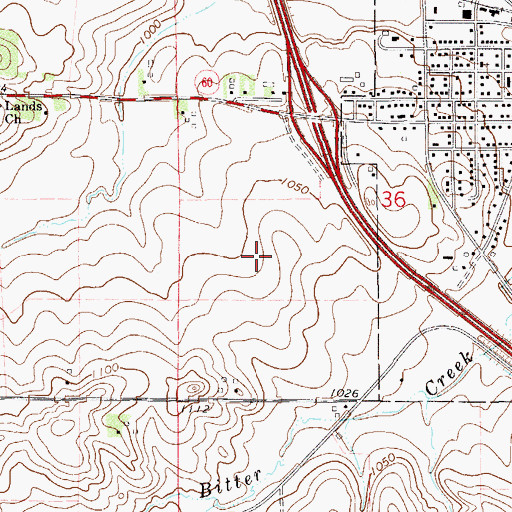 Topographic Map of Synod Cemetery, MN