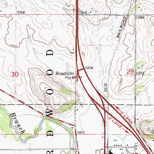 Topographic Map of Pine Island Wayside Park, MN