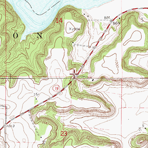 Topographic Map of Summit Golf Club, MN