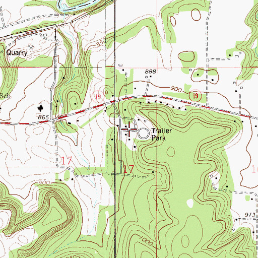 Topographic Map of Cannon Falls Campground, MN