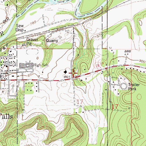 Topographic Map of Our Savior's Evangelical Church, MN