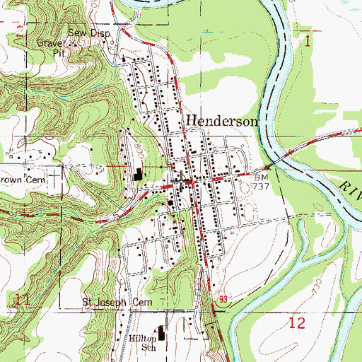 Topographic Map of Allansons Park, MN