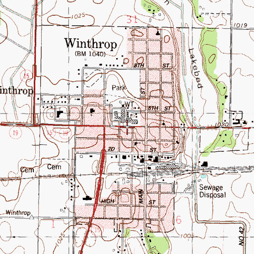 Topographic Map of Zion Lutheran Church, MN