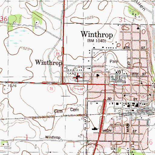 Topographic Map of Saint Francis Catholic Church, MN