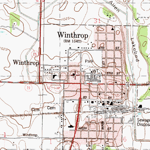 Topographic Map of Peace Lutheran Church, MN
