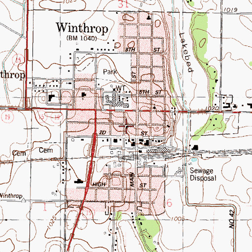 Topographic Map of Evangelical Covenant Church, MN