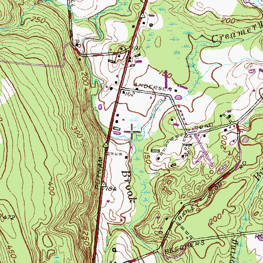 Topographic Map of Creamery Brook, CT
