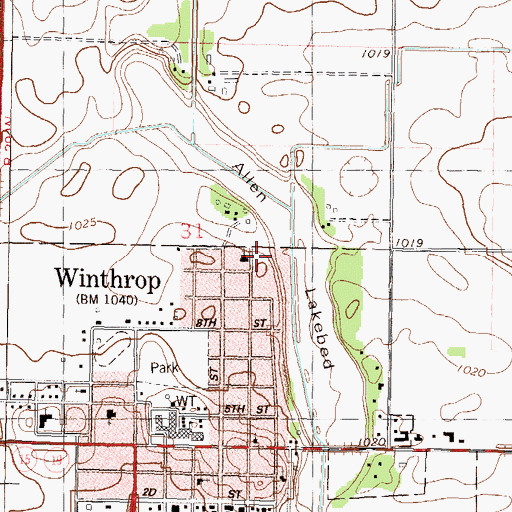 Topographic Map of Bussler Trailer Court, MN