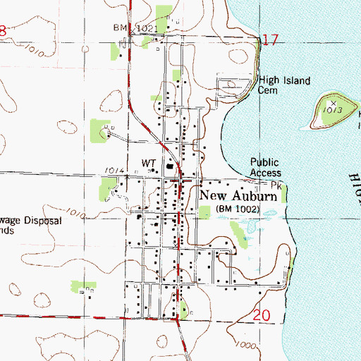Topographic Map of Ringo Mobile Home Park, MN