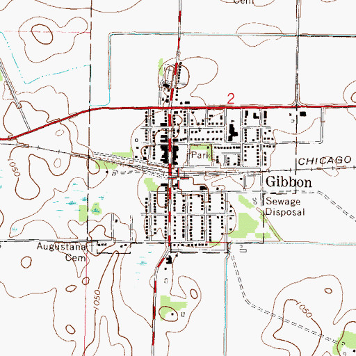 Topographic Map of Gaylord Branch Library, MN