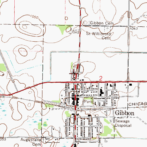 Topographic Map of Immanuel Lutheran Church, MN