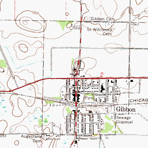 Topographic Map of Immanuel Lutheran School, MN