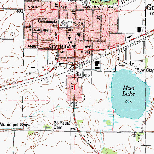 Topographic Map of United Church of Christ, MN