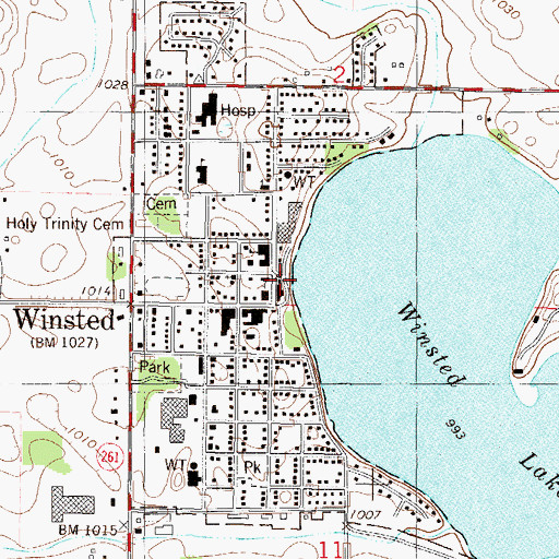 Topographic Map of Winfield Police Department, MN