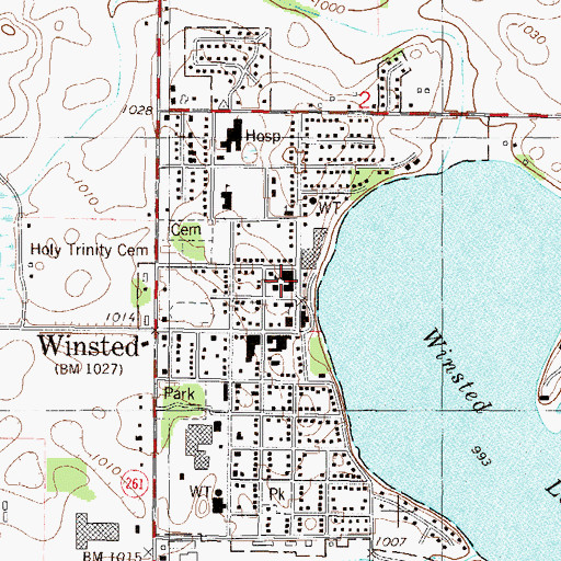 Topographic Map of Holy Trinity Elementary School, MN