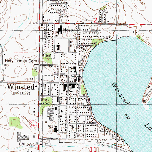 Topographic Map of Holy Trinity Catholic Church, MN