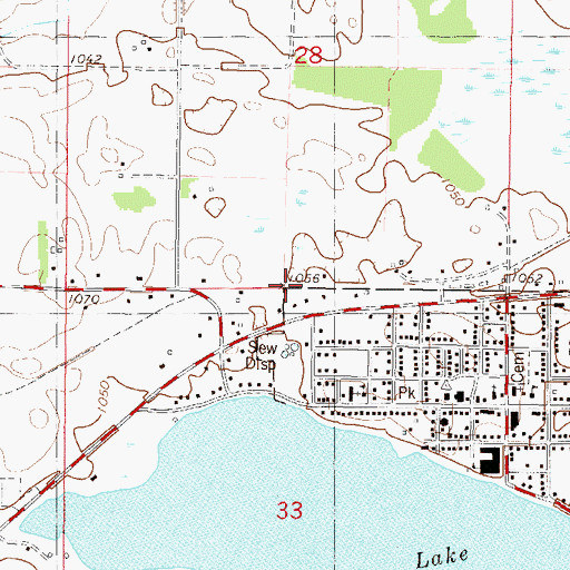 Topographic Map of Silver Lake (historical), MN
