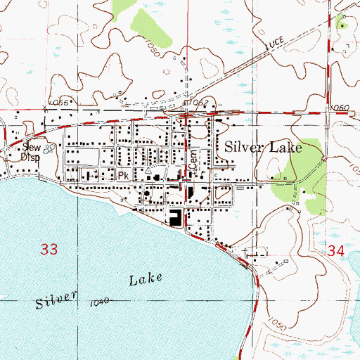 Topographic Map of Presbyterian Church, MN