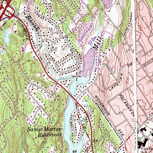 Topographic Map of Cricker Brook, CT