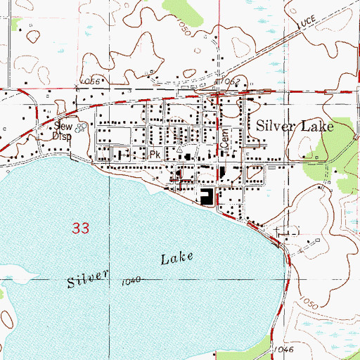 Topographic Map of First Congregational Church, MN