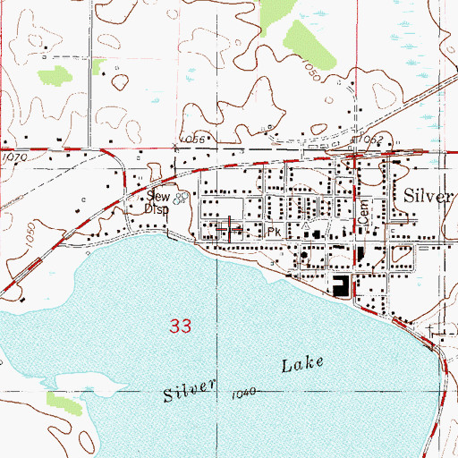 Topographic Map of Church of the Holy Family, MN