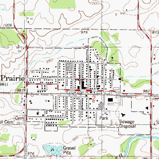 Topographic Map of Lester Prairie City Hall, MN